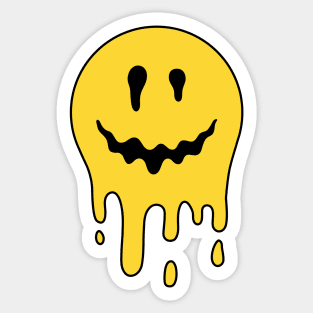 Yellow Dripping Smile Sticker